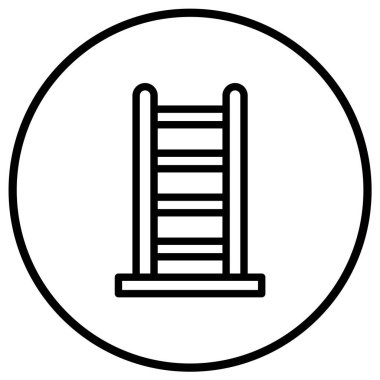 Merdiven Vektörü Simgesi Tasarım İllüstrasyonu