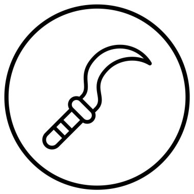 Orak Vektör Simgesi Tasarım Çizimi