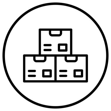 Kutu Vektörü Simgesi Tasarım İllüstrasyonu