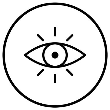 Göz Vektörü Simgesi Tasarım İllüstrasyonu