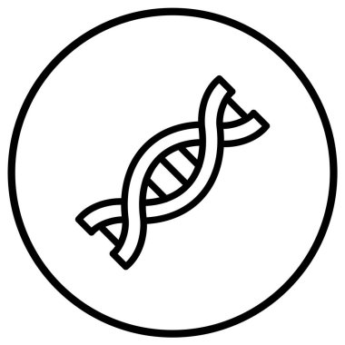 DNA Vektörü Simgesi Tasarım İllüstrasyonu