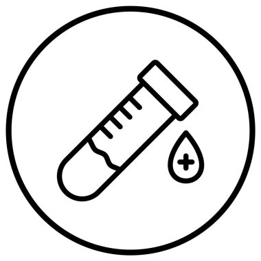 Kan örneği Vektör Simgesi Tasarım İllüstrasyonu