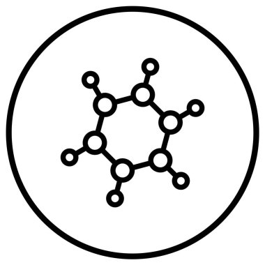 Biyolojik moleküller Vektör Simgesi Tasarım İllüstrasyonu
