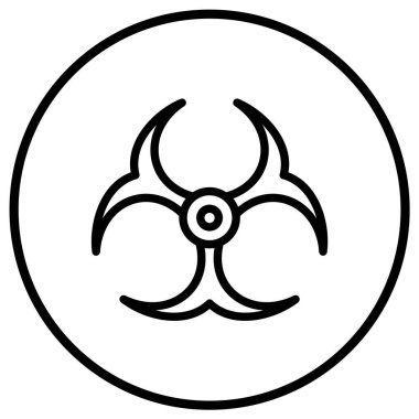 Biyolojik Tehlike Vektör Simgesi Tasarım İllüstrasyonu