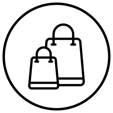 Alışveriş Torbası Vektör Simgesi Tasarımı İllüstrasyonu