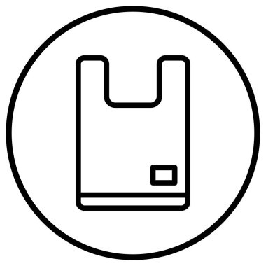 Plastik torba Vektör Simgesi Tasarım İllüstrasyonu