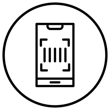 Barkod Vektör Simgesi Tasarım İllüstrasyonu