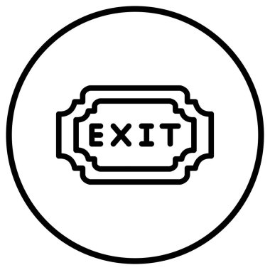 Çıkış Vektörü Simgesi Tasarım İllüstrasyonu