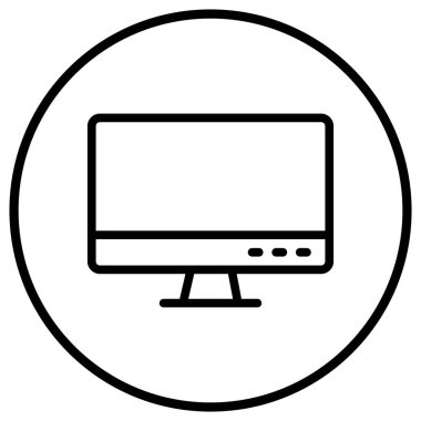 LCD Vektör Simgesi Tasarım İllüstrasyonu