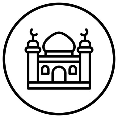 Minaret Vektör Simgesi Tasarım İllüstrasyonu