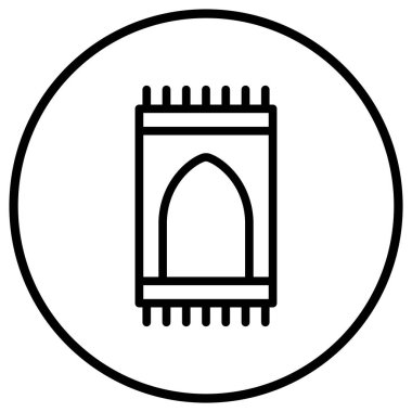 Sajadah Vektör Simgesi Tasarım İllüstrasyonu