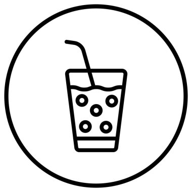 İçecek Vektörü Simgesi Tasarım İllüstrasyonu