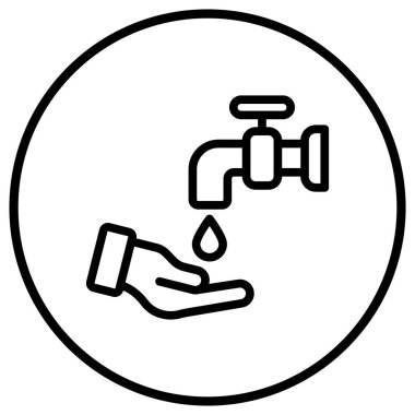 Wudhu Vektör Simgesi Tasarım İllüstrasyonu