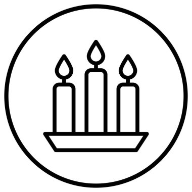 Mum Vektörü Simgesi Tasarım İllüstrasyonu