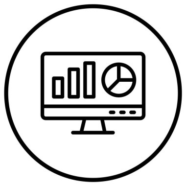 İstatistik Raporu Vektör Simgesi Tasarım İllüstrasyonu