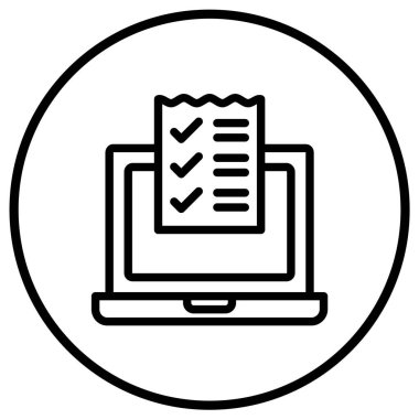 Öge listesi Vektör Simgesi Tasarım İllüstrasyonu