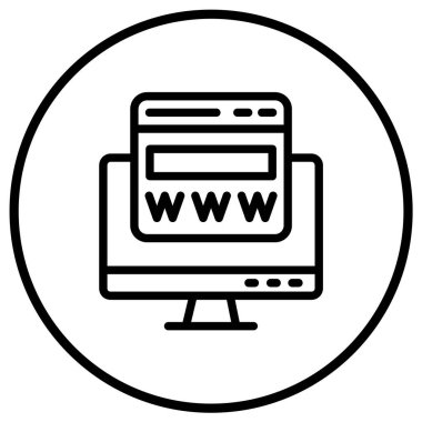 Web Sitesi Vektör Simgesi Tasarım İllüstrasyonu