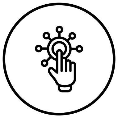 Etkileşimli Vektör Simgesi Tasarım İllüstrasyonu