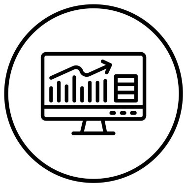 Satış raporları Vektör Simgesi Tasarım İllüstrasyonu