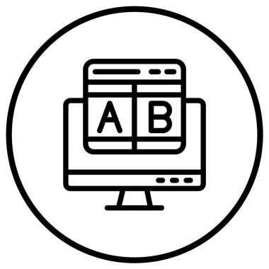 Ab Vektör Simgesi Tasarım İllüstrasyonu