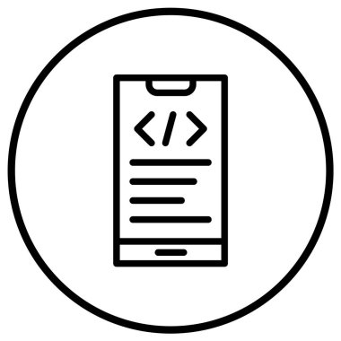 Uygulama Geliştirme Vektörü Simgesi Tasarım İllüstrasyonu