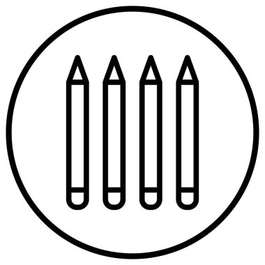 Göz Kalemi Vektör Simgesi Tasarımı Çizimi