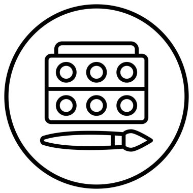 Göz Gölgesi Vektör Simgesi Tasarımı Çizimi