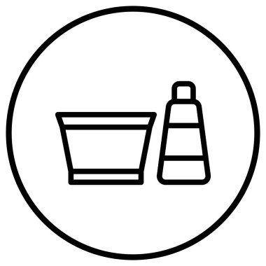 Saç boyası Vektör Simgesi Tasarımı Çizimi