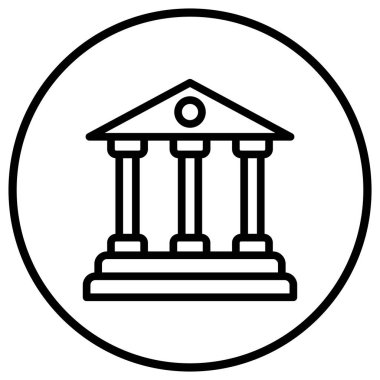 Banka Vektörü Simgesi Tasarım İllüstrasyonu