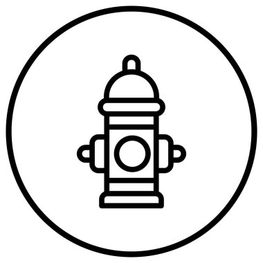 Yangın musluğu Vektör Simgesi Tasarım İllüstrasyonu