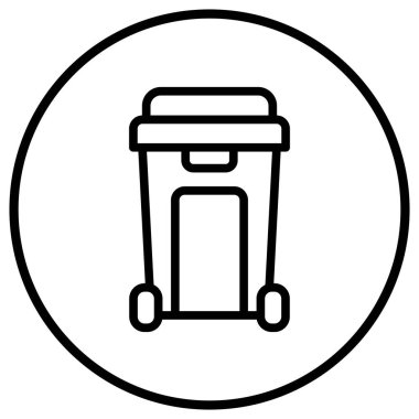 Geri Dönüşüm Kutusu Vektör Simgesi Tasarımı İllüstrasyonu