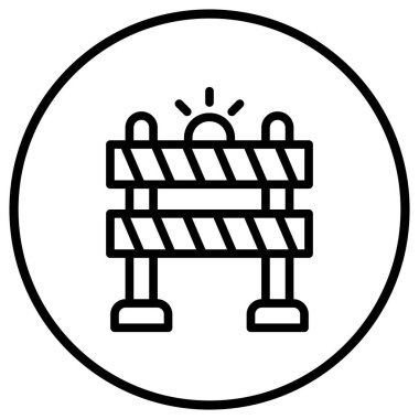 Bariyer Vektör Simgesi Tasarım İllüstrasyonu