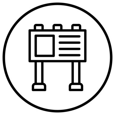 Billboard Vektör Simgesi Tasarım İllüstrasyonu