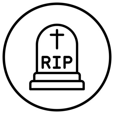 Grave Vektör Simgesi Tasarım İllüstrasyonu