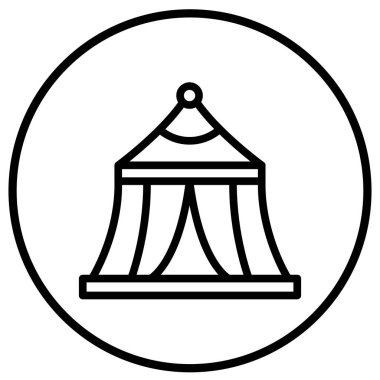 Sirk Çadırı Vektör Simgesi Tasarım İllüstrasyonu