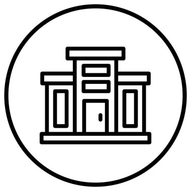 Alışveriş Merkezi Vektörü Simgesi Tasarım İllüstrasyonu