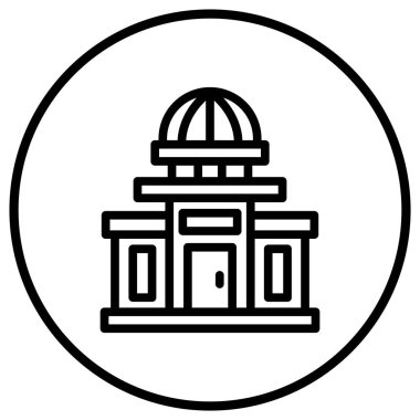 Hükümet binası Vektör Simgesi Tasarım İllüstrasyonu