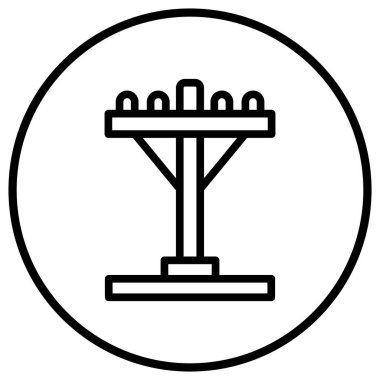 Elektrik direği Vektör Simgesi Tasarım İllüstrasyonu