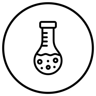 Yuvarlak şişe Vektör Simgesi Tasarım İllüstrasyonu