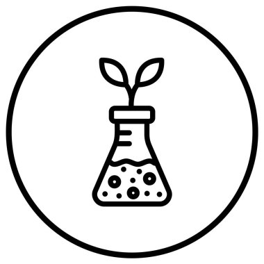 Bitki Vektörü Simgesi Tasarım İllüstrasyonu