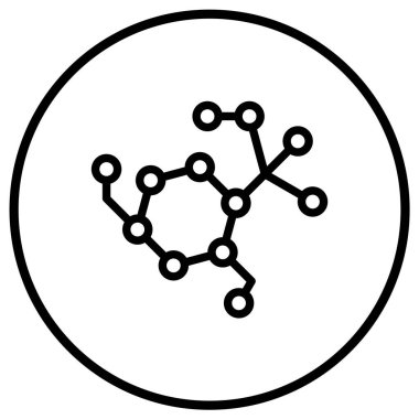 Molekül zinciri Vektör Simgesi Tasarım İllüstrasyonu