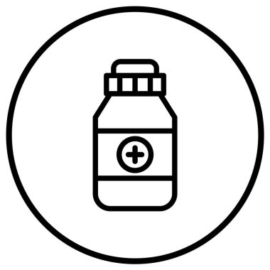 İlaç kavanozu Vektör Simgesi Tasarım İllüstrasyonu