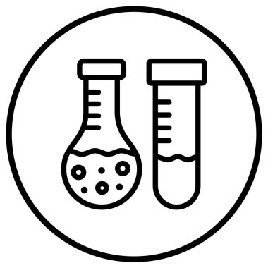 Laboratuar testi Vektör Simgesi Tasarım İllüstrasyonu
