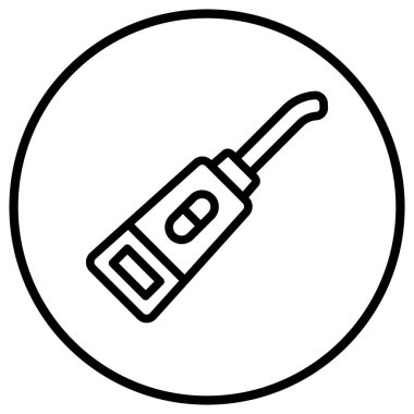 Diş Sulama Vektörü Simgesi Tasarım İllüstrasyonu