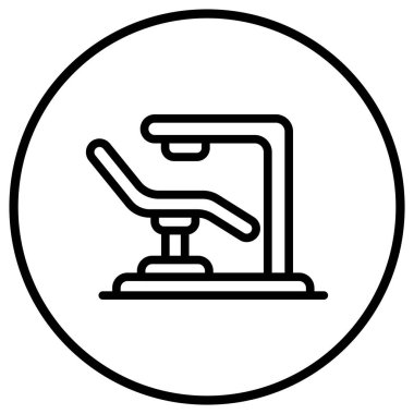 Dişçi Koltuğu Vektör Simgesi Tasarım İllüstrasyonu