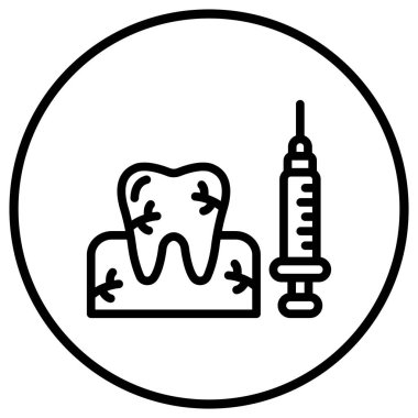 Anestezi Vektör Simgesi Tasarım İllüstrasyonu