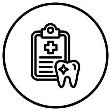 Diş Kaydı Vektör Simgesi Tasarım İllüstrasyonu