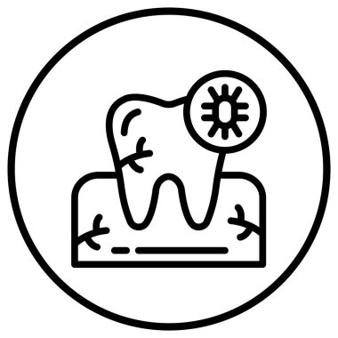 Enfeksiyon Vektörü Simgesi Tasarım İllüstrasyonu