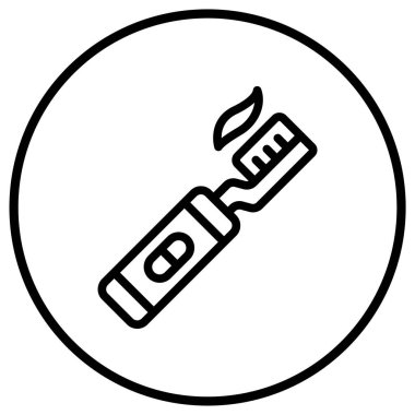 Elektrikli Diş fırçası Vektör Simgesi Tasarım İllüstrasyonu