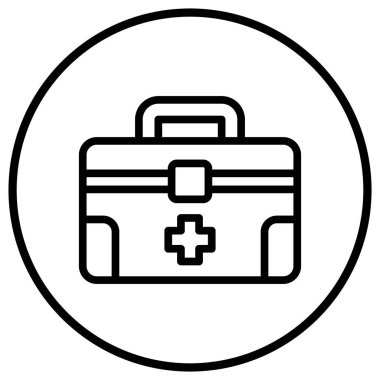 İlk Yardım Kiti Vektör Simgesi Tasarım İllüstrasyonu